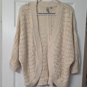 Caslon Cream Open-Front Cardigan